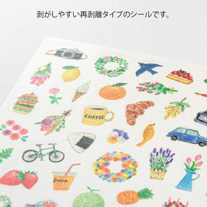 MIDORI Yuru Log Sticker 1 Sheet Motif