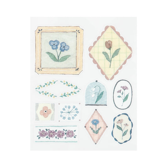 Midori GLOSSY TRANSFER STICKER for decoration 2697 Flower