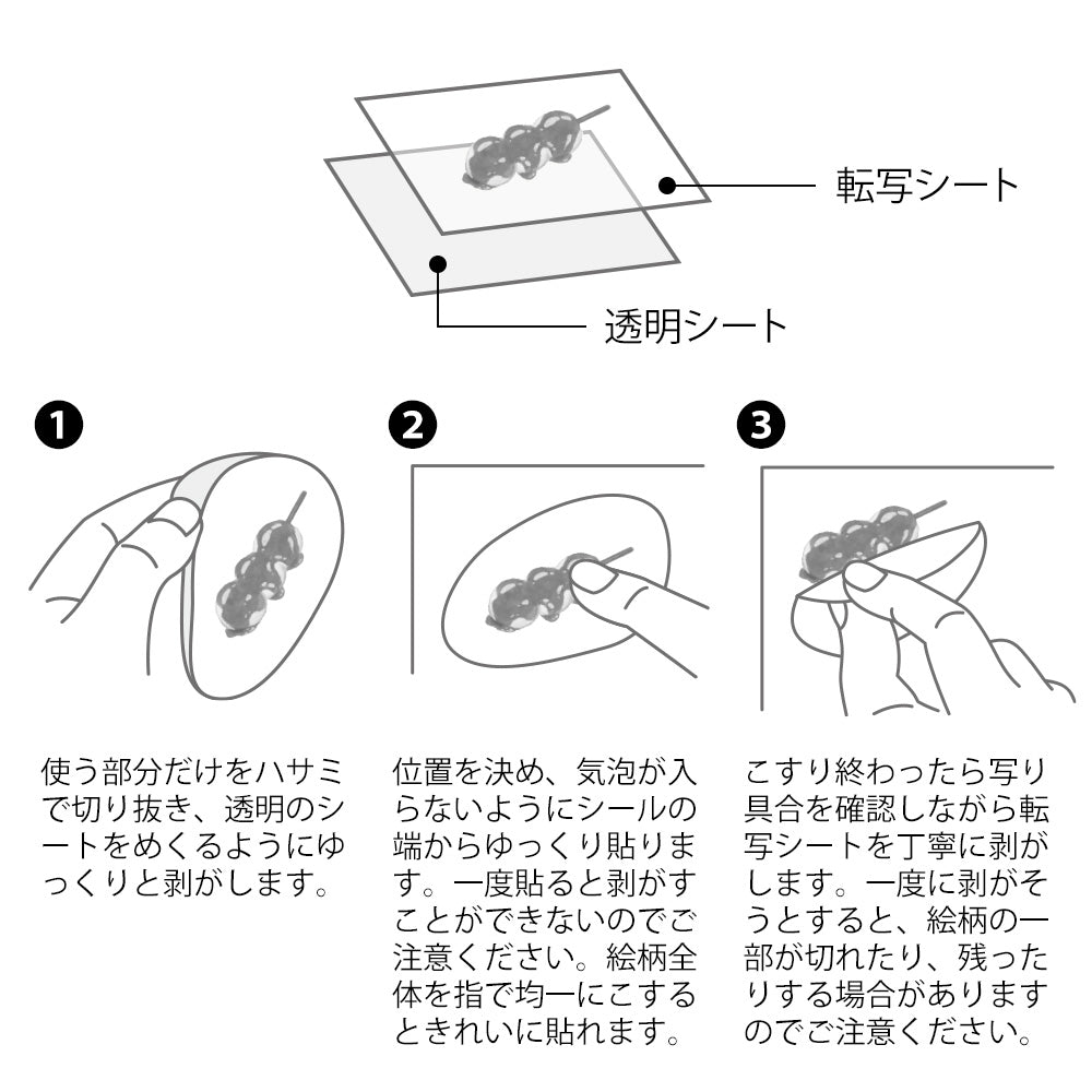 Midori GLOSSY TRANSFER STICKER for decoration 2699 Snack