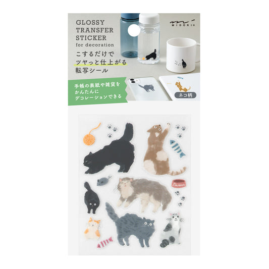 Midori GLOSSY TRANSFER STICKER for decoration 2700 Cat