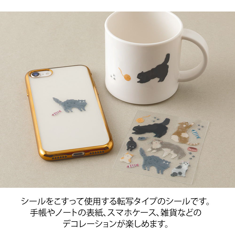 Midori GLOSSY TRANSFER STICKER for decoration 2700 Cat