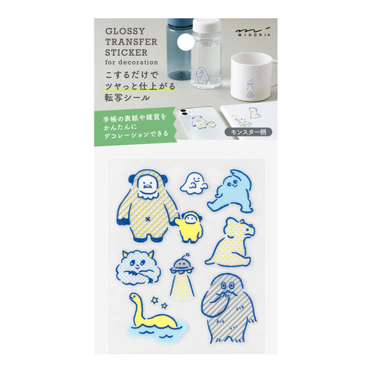 Midori GLOSSY TRANSFER STICKER for decoration 2701 Monster