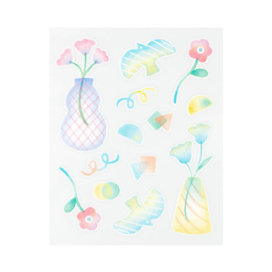 Midori GLOSSY TRANSFER STICKER for decoration 2702 Flower Vase