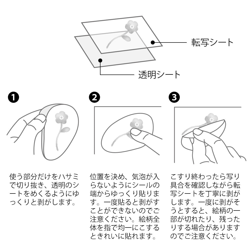 Midori GLOSSY TRANSFER STICKER for decoration 2702 Flower Vase