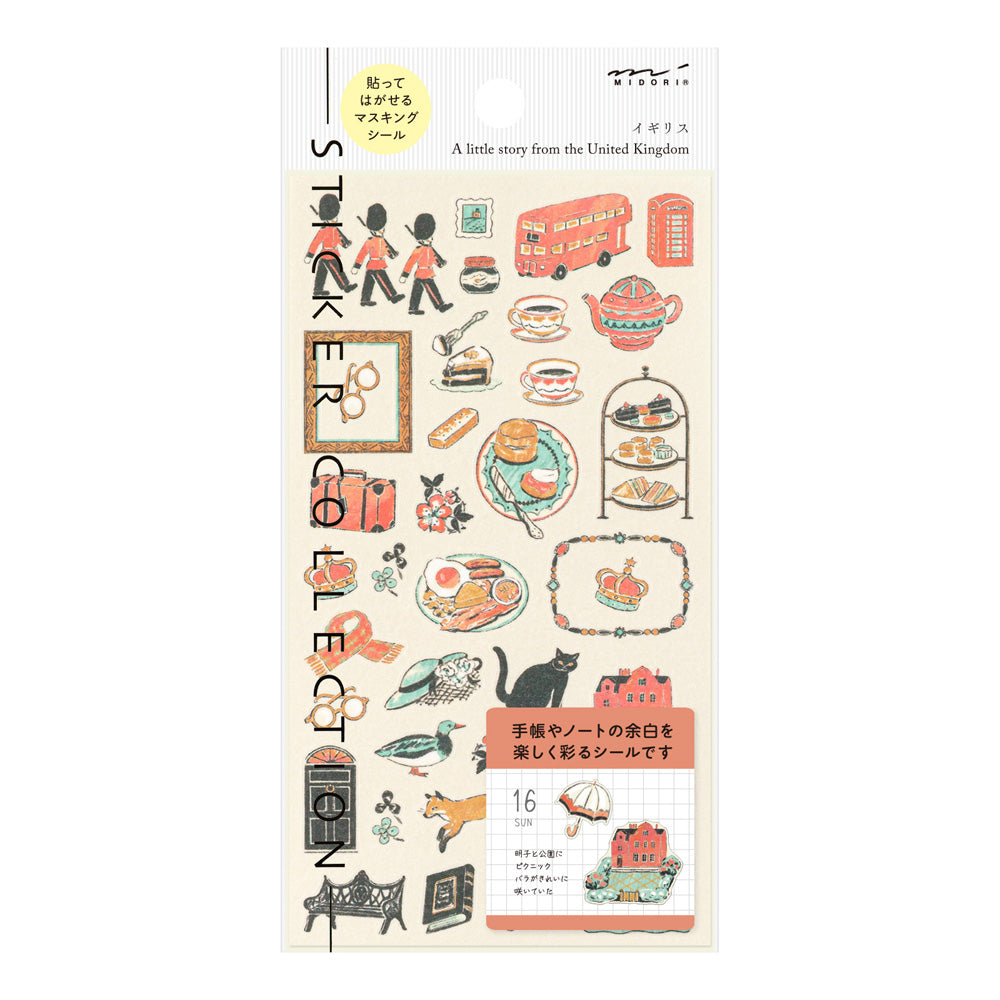 Midori Sticker 2710 British Motifs