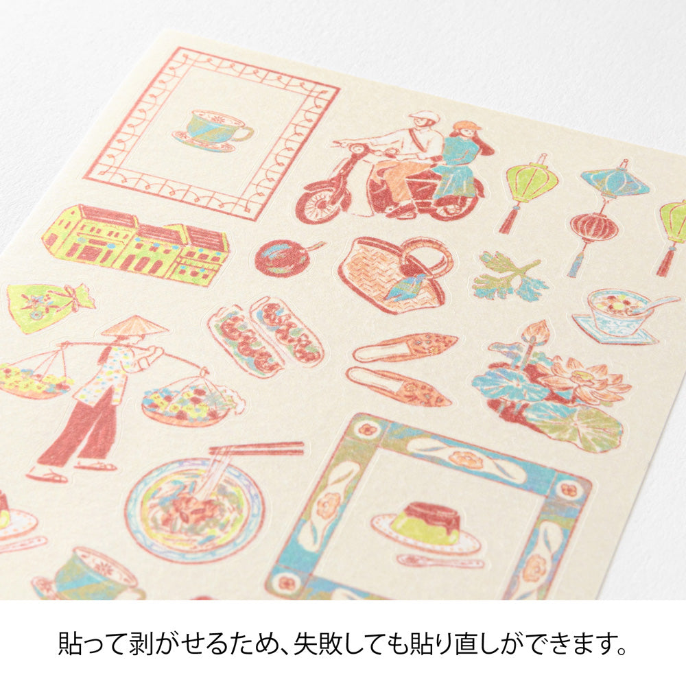 Midori Sticker 2718 Vietnamese Motifs
