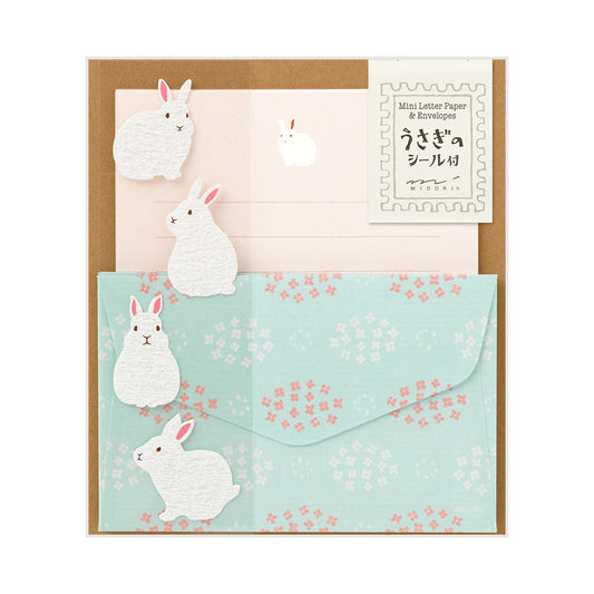 Mini Letter Set with Stickers 514 Rabbit A