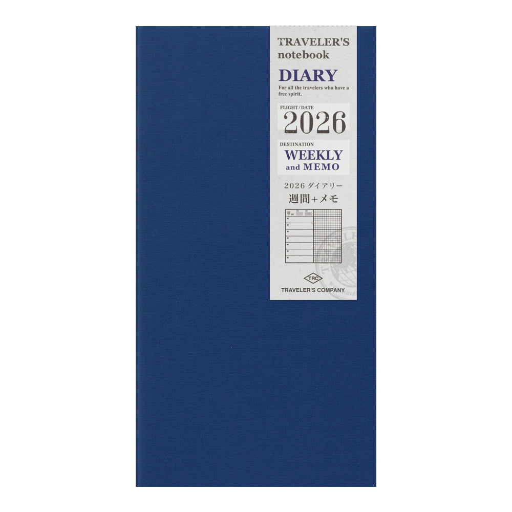 TRAVELER’S notebook Diary 2026 Weekly + Memo Second Half