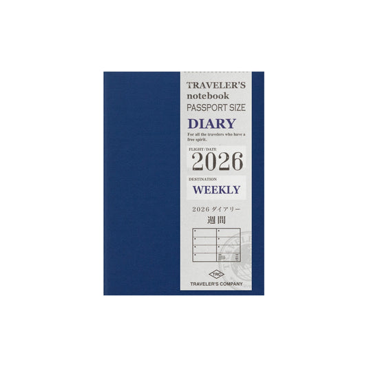 TRAVELER’S notebook Diary Passport 2026 Weekly Second Half