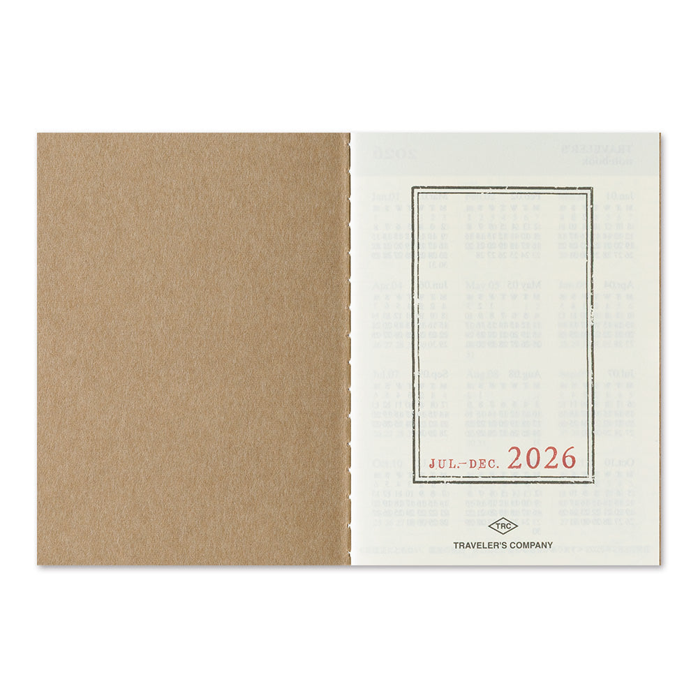 TRAVELER’S notebook Diary Passport 2026 Weekly Second Half