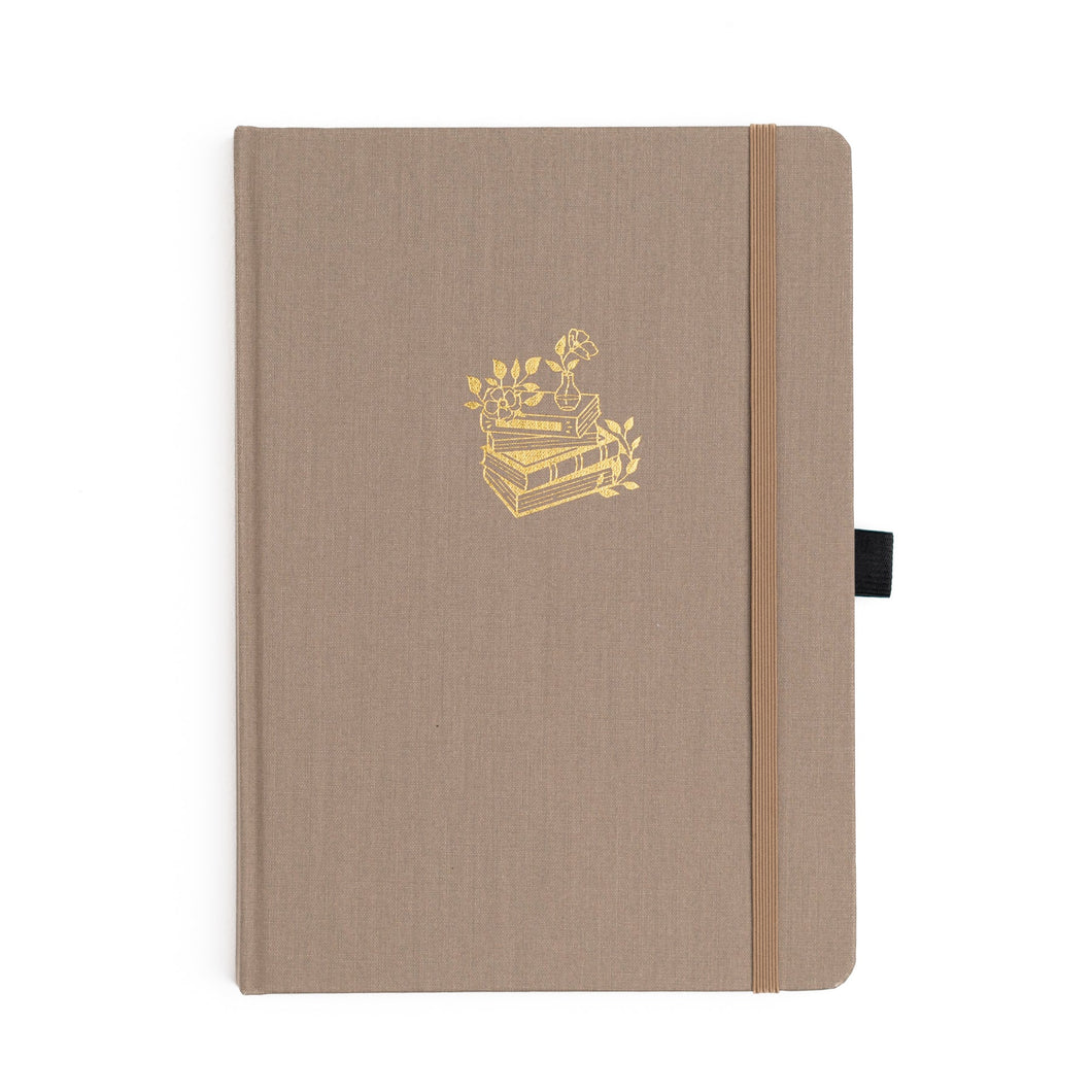 Archer & Olive B5 Dot Grid Notebook- Books & Flowers