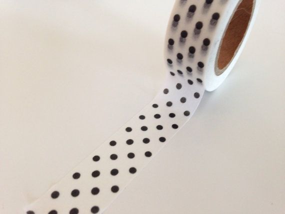 Black Polka Dots Washi Tape
