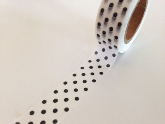 Black Polka Dots Washi Tape