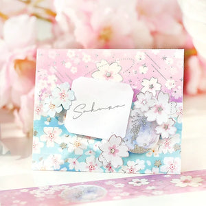 BGM Washi Tape-  White Cherry blossoms