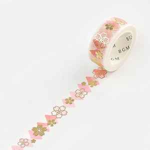 BGM Washi Tape- Cherry blossoms Trump Pattern