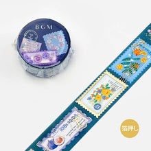 Load image into Gallery viewer, BGM Washi Tape- Post Office * Plant Blue
