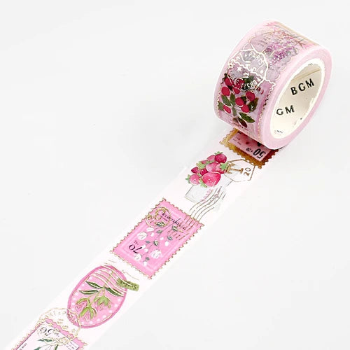 BGM Washi Tape- Post Office * Plant Pink