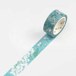 BGM Washi Tape- Aquamarine Blossom