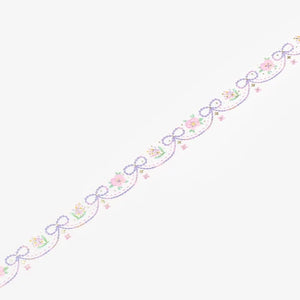 BGM Washi Tape- Purple Embroidery