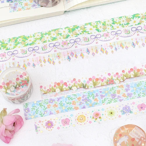 BGM Washi Tape- Purple Embroidery
