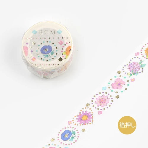 BGM Washi Tape- Circle Flower