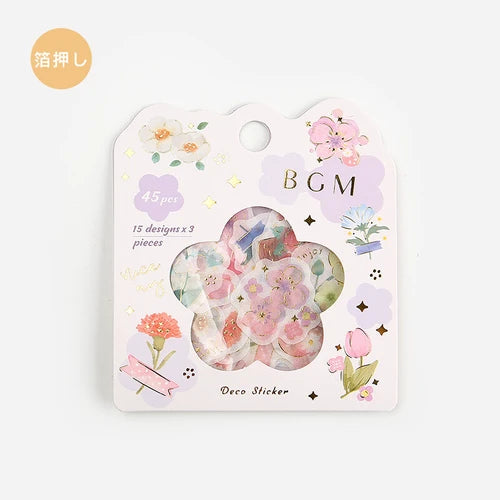 BGM Foil Stamping Stickers- Colorful Garden