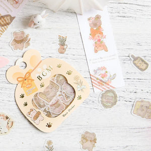 BGM Foil Stamping Stickers- Animals Teddy Bear
