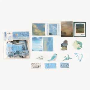 BGM Foil Stamping Stickers- Travel Diary Sky