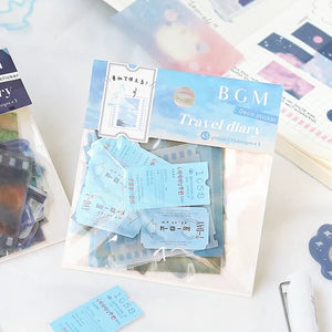 BGM Foil Stamping Stickers- Travel Diary Sky