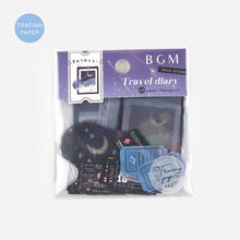 Load image into Gallery viewer, BGM Foil Stamping Stickers- Travel Diary Starry Sky
