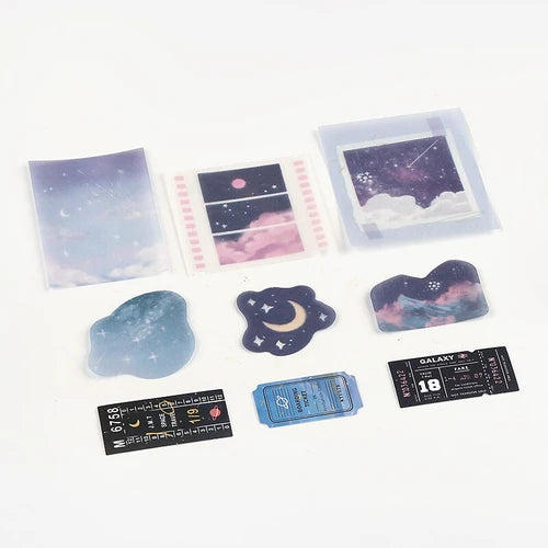 BGM Foil Stamping Stickers- Travel Diary Starry Sky