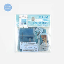 Load image into Gallery viewer, BGM Foil Stamping Stickers- Travel Diary Ocean
