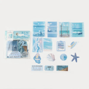 BGM Foil Stamping Stickers- Travel Diary Ocean