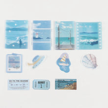 Load image into Gallery viewer, BGM Foil Stamping Stickers- Travel Diary Ocean
