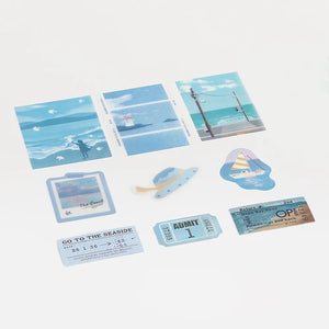 BGM Foil Stamping Stickers- Travel Diary Ocean