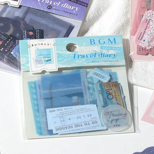 BGM Foil Stamping Stickers- Travel Diary Ocean