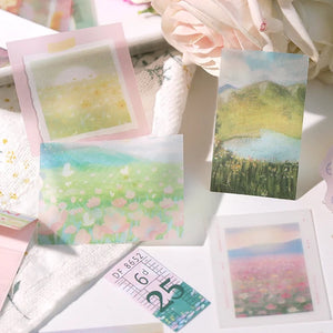 BGM Foil Stamping Stickers- Travel Diary Flower Garden