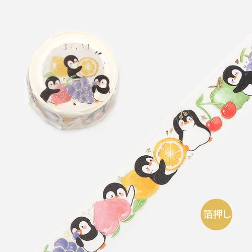 BGM Washi Tape- Penguin World Fruit