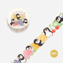 Load image into Gallery viewer, BGM Washi Tape- Penguin World Fruit
