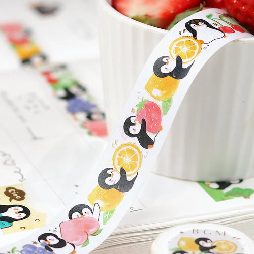BGM Washi Tape- Penguin World Fruit