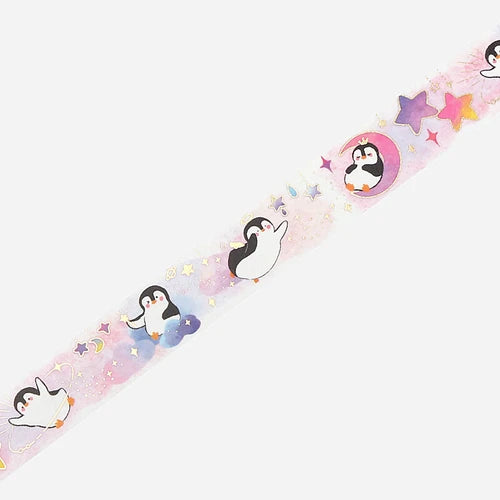 BGM Washi Tape- Penguin World Star Moon