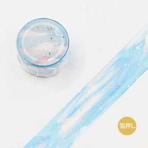 BGM Washi Tape- Oil Pastel ・Clouds