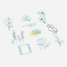 Load image into Gallery viewer, BGM PET Stickers- Mint Flowers Bloom
