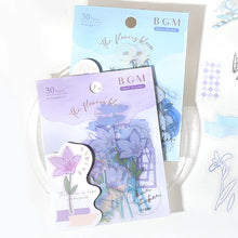 Load image into Gallery viewer, BGM PET Stickers- Blue Flowers Bloom
