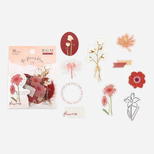 Load image into Gallery viewer, BGM PET Stickers- Red Flowers Bloom
