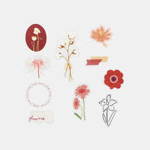 Load image into Gallery viewer, BGM PET Stickers- Red Flowers Bloom
