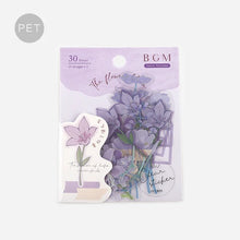 Load image into Gallery viewer, BGM PET Stickers- Purple Flowers Bloom
