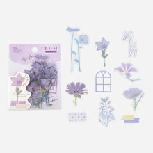 Load image into Gallery viewer, BGM PET Stickers- Purple Flowers Bloom
