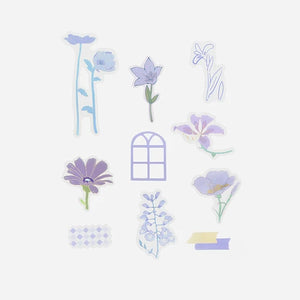 BGM PET Stickers- Purple Flowers Bloom