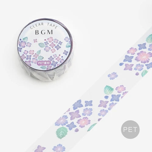 BGM Clear Tape- Hydrangea